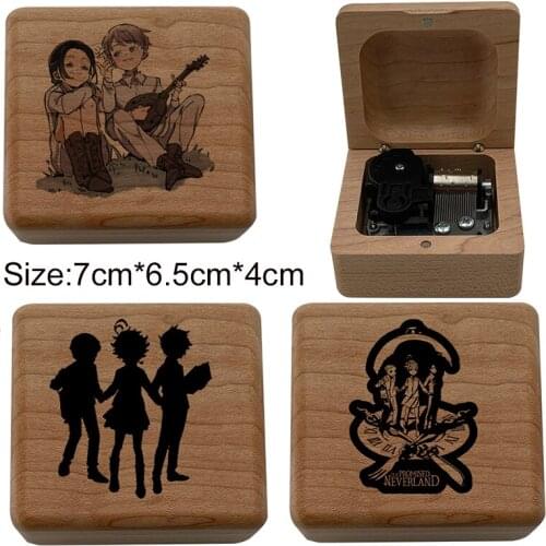Isabellas Lullaby The Promised Neverland Music Box Wooden automatic Mechanism 2021 Newest print DIY Gift For anime fans kis toy