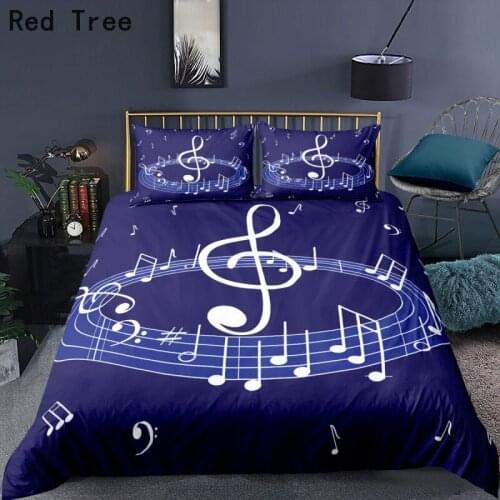 Music Notes Art Series Bedding Sets Queen King Doubel Single Size AU EU US UK Modern Style Lover Duvet Cover Polyester Comforter