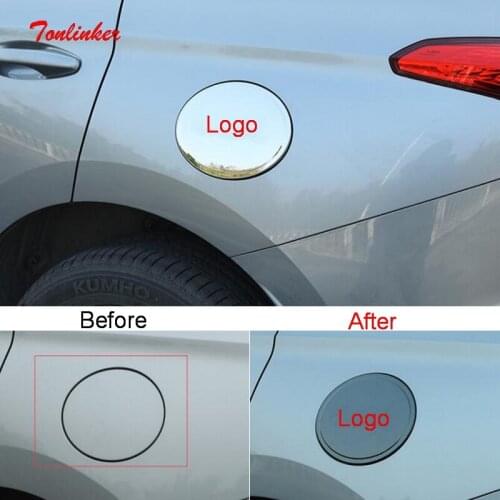 Tonlinker Exterior Rear Bumper Exhaust Pipe Sticker For Infiniti Q70/Q70L 2019-2020 Car styling 2 PCS Stainless steel Stickers