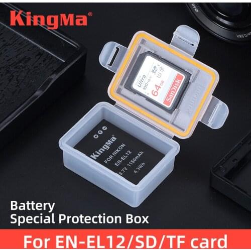 KingMa 10PCS EN-EL12 Battery Plastic Case Holder Storage Box For Nikon COOLPIX S6000 S6200 S6300 S9050 S9100 S9200 S9400