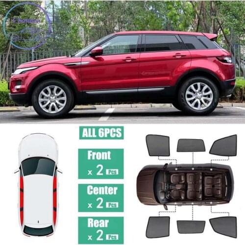 For Land Rover Range Rover Evoque 2014-2019 Window Sunshade UV Protection Ray Blocking Mesh Laser Block Black Net Yarn