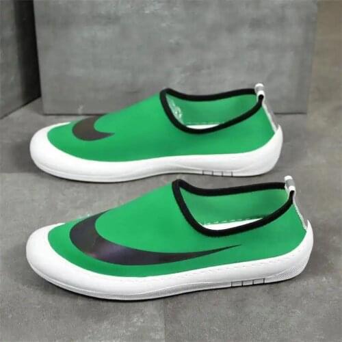 One Pedal Set Round Head Single Shoes Lazy Shoes Canvas Shoes 2020 Summer New Mens Shoes Flat Casual Shoes Mens Sneakers