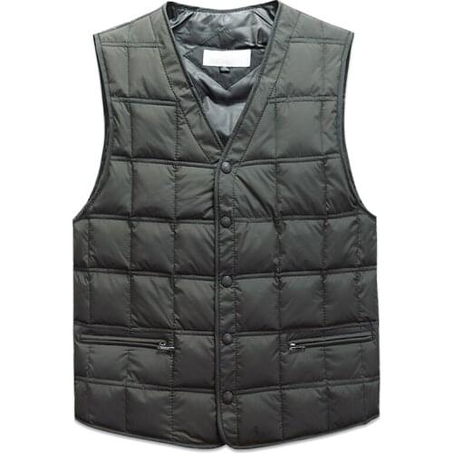 Outerwear Snow Waistcoat with Pockets Duck Down Sleeveless Jacket for Men Winter Windbreaker Parka Warm Thick Vest Male Casual