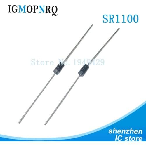 20 PCS SR1100 DIP Schottky Barrier Rectifiers 100V / 1A Rectifier Diode New