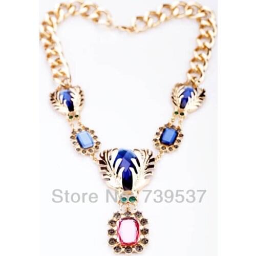 Xl00443 Party Going Daydream Necklace Jewelry England Style Saphire & Vine Pendant