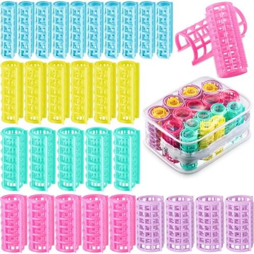 20/30Pcs Hair Rollers Curlers Snap on Rollers Self Grip Rollers Hairdressing Curlers No Heat Hair Curlers DIY magic hair curlers