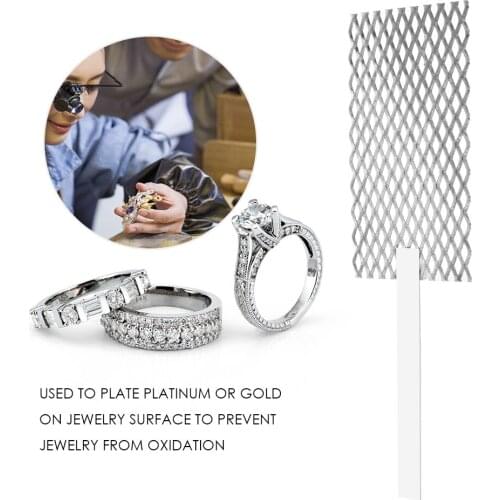 20*5cm Titanium Mesh Anode Rhodium Mesh With Handle Jeweler Goldsmith Tool Rhodium Electroplating Jewelry Plating Plater Tools