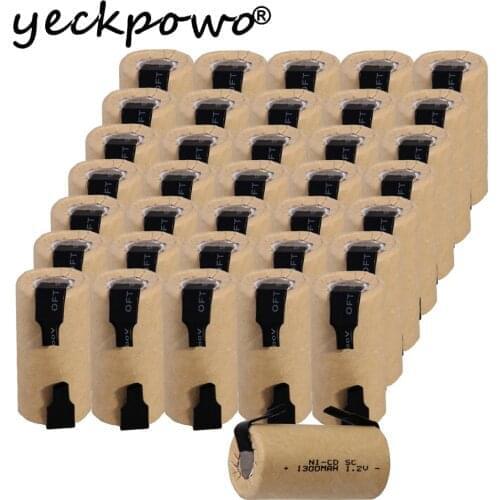 36 pcs SC batteries power tool battery SUBC rechargeable batterie 1300mah nicd 42.5mm*22mm color random