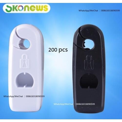 500pcs/lot EAS System Retail Shop Display Hook Anti Theft Stop Lock Pegboard Slatwall White Color ABS 6mm Pore Size