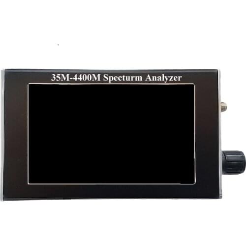 Free shipping 35M-4.4GHz Sweep Simple Spectrum Analyzer Signal Generator With Tracking Source + 4.3 inch LCD +Metal Case