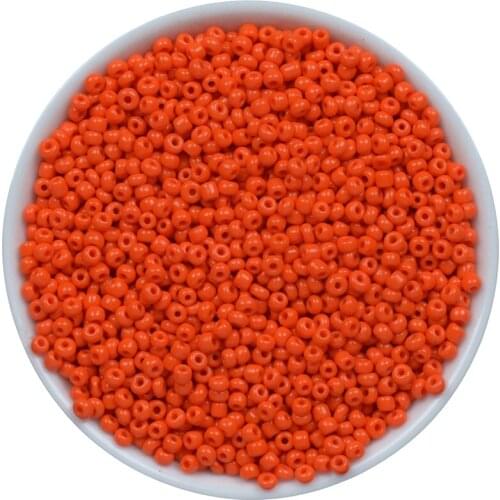 Orange 2mm 1000pcs Glass Czech Seed Beads Loose Spacer beads Charms For DIY Jewelry Handcraft Nail Making Findings