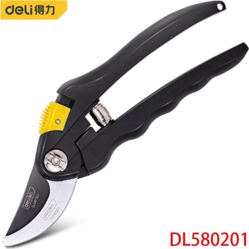 Deli DL580201 8 Inch Pruning Shears Tree Branch Pruning Pruning Fruit Tree Branches Pruning Potted Plants Alloy Steel Forging