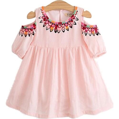 Elegant girl clothes girl big bowknot 2018 summer fashion pink lace wedding princess dress birthday party dress girls clothing