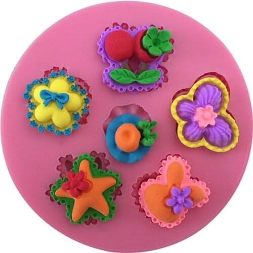 Butterfly Bunny Shape Fondant Cake Silicone Molds Cherry Flowers Candy Biscuits Mold Chocolate Mould Kitchen Baking Cake Tools