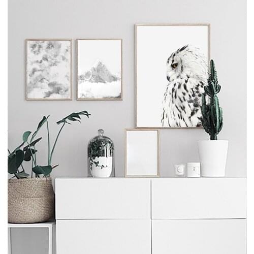 900D Mountain Landscape Canvas Art Print Painting Poster, Nordic Style Wall Pictures for Home Decoration, Wall Decor NOR027