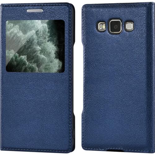 Smart Flip Cover Leather Phone Case For Samsung Galaxy A5 2015 A 5 A3 7 A7 A52015 SM A500 A500F A700 A700F A300 A300F SM-A500F