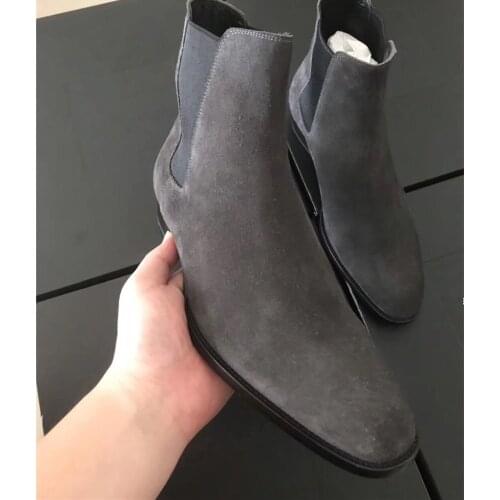 Fashion Mens Boots Leisure Comfortable Retro Pointed High-top Set Boots Suede Matte Tooling Mens Boots Daily Collocation#G30