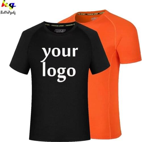 Custom logo quick-drying T-shirt printing logo picture text team name men and women short sleeve shirt advertising shirt