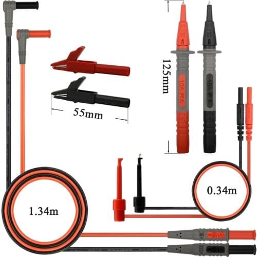 Digital Multimeter Probe Clamp Test Leads Wire Pen Cable Multimeter Test Lead kits +Alligator Clips Needle Tip Feeler Lead Kits