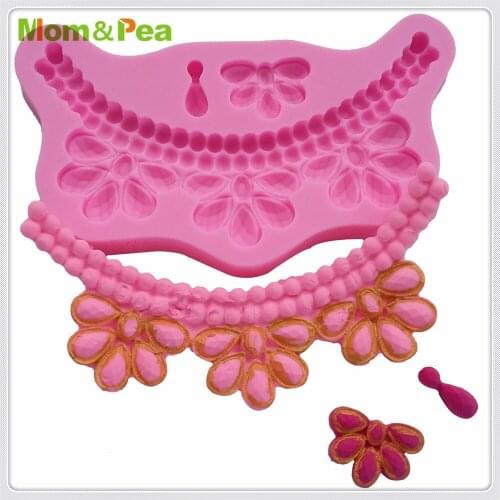 Mom&Pea MPA1650 Necklace Silicone Mold Sugar Paste 3D Fondant Cake Decoration