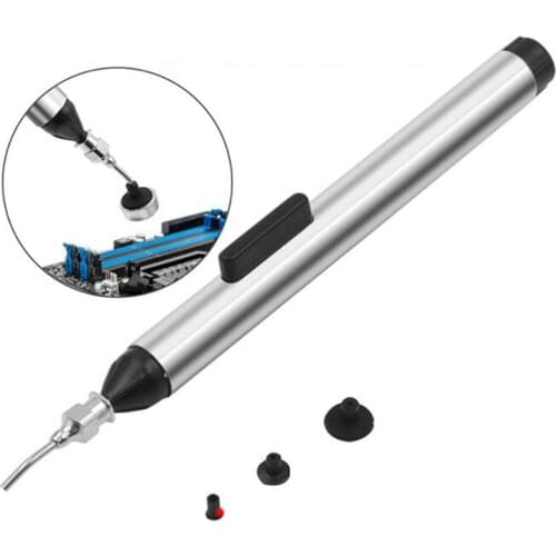 Vacuum Sucking Suction Pen Remover Sucker Pump IC SMD Tweezer Pick Up Tool Solder Desoldering With 3 Suction Headers