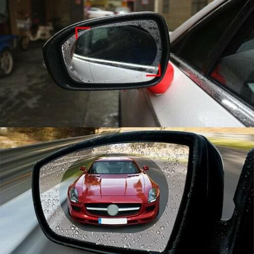 Rearview Mirror Film 2Pcs Car Anti-Fog Oval Rainproof Waterproof Safety Driving Rearview Mirror Film car accessories 2020
