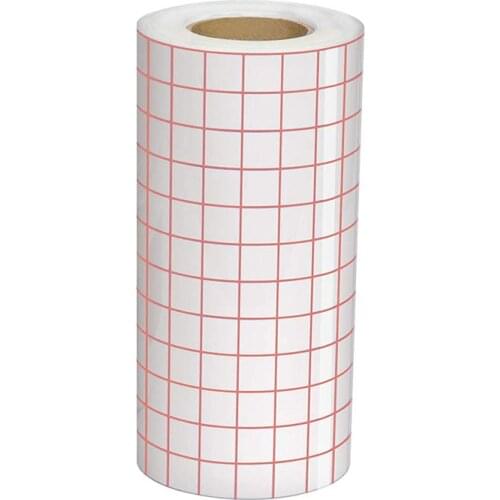 30*100cm/12x40'' Clear Vinyl Application Tape Blue/Red Alignment Grid for Car Wall Craft Art Decal Transfer Paper Tape Adhesive