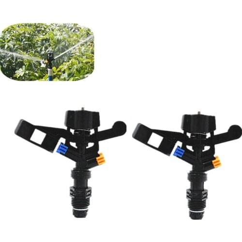 10PCS 1/2" Impact Sprinkler Rotary Double Nozzle Micro Jet Irrigation Gardening Watering Lawn Spraying Sprinkler Accessories