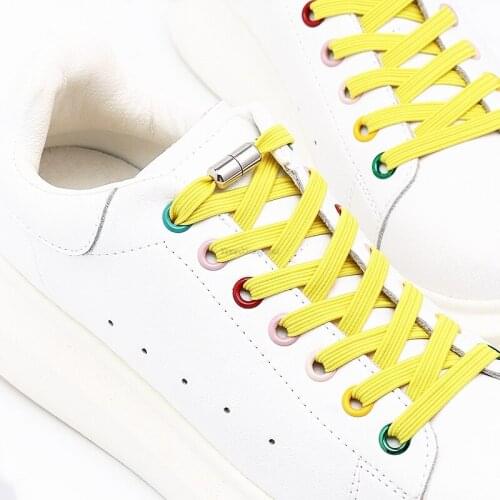 No Tie Shoe laces Flat Shoelaces for Sneakers Elastic Laces without ties Kids Adult Quick lace for Shoes Rubber Bands Shoestring