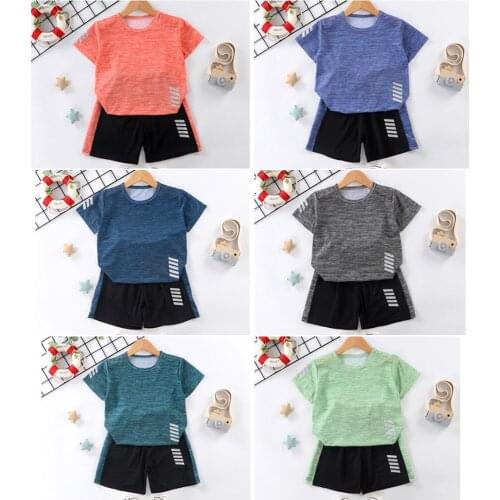 Sports suits For Kids Football Suit Uniform Quick dry fabric T-shirt+Shorts Football Suit Jersey Suit Boys Sports training suits