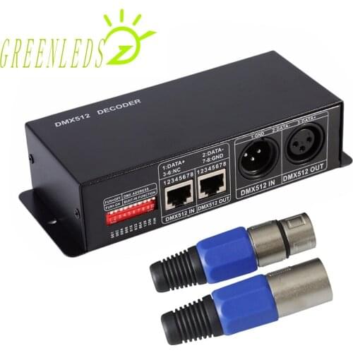 LED RGB Controller 8A DMX512 Decoder With Digital Display 3 Channel JM-DMX512-3CH With High Quality 3 Years Warranties