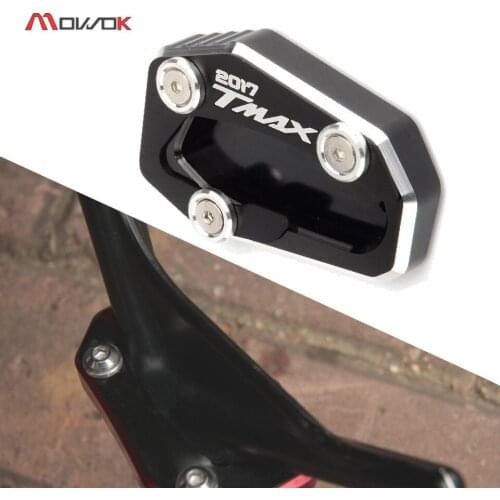 Motorcycle Side Kickstand Stand Extension Plate For YAMAHA TMAX 530 SX DX 2017 tmax 530 TMAX530 CNC high quality Accessories