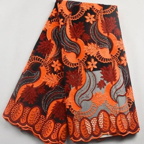 High Quality 2.5Y African Lace For Wedding brown Embroidered France mesh Lace Fabrics or african nigerian guipure lace fabric