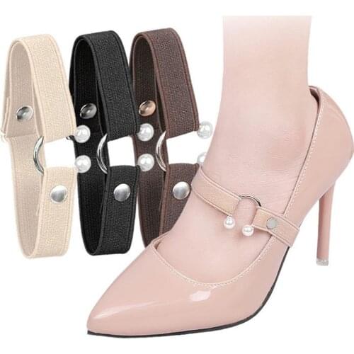 1Pair Women High Heels Holding Anti-skid Shoelace Adjustable Elastic Shoe Strap Belt Ankle Holding Shoes Band For High Heels
