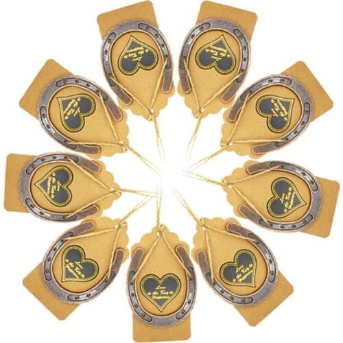 18pcs Horse Foot Iron Horseshoe Wedding Tag Decorative Rustic Horseshoe Favor Horseshoe Pendant Wedding Decoration