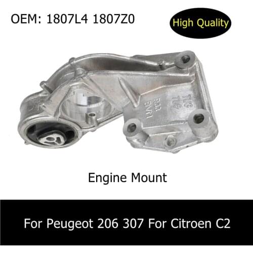 1807L4 1807Z0 1807P0 Aluminum Rear Lower Engine Mount For Peugeot 206 207 307 308 For Citroen C2 AX BERLINGO Engine Support