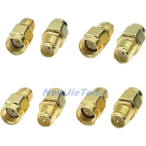 2pcs Connector RF Coaxial Coax Adapter SMA Male Female RP SMA to SMA Male RP-SMA Connector