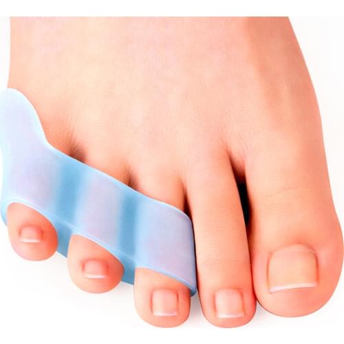 2pcs Three-hole Little Toe Separator Overlapping Toes Bunion Blister Pain Relief Toe Straightener Protector Foot Care Tool C1794