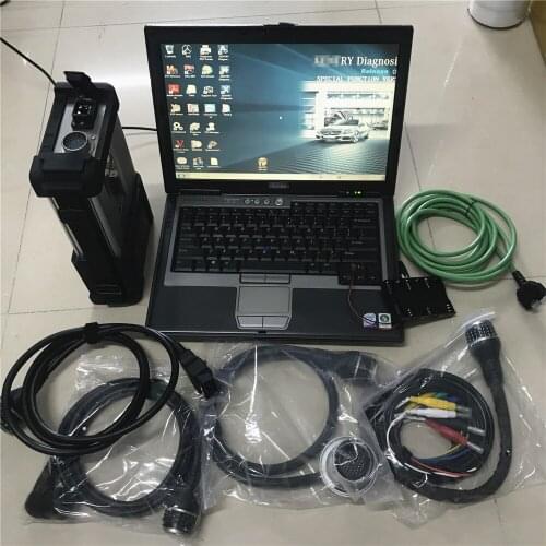 2020.12V Software installed HDD with MB Star C5 Diagnostic tool with Laptop D630 full set for MB Star C5 vehicles repair scanner