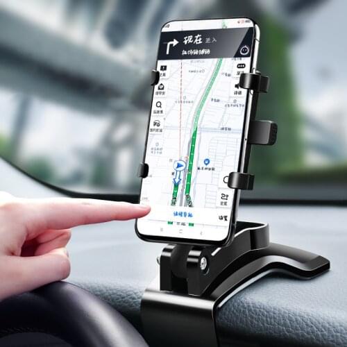 360 Degrees Black Car Phone Holder Universal Smartphone Stands Car Rack Dashboard Support Auto Grip Mobile Phone Fixed Bracket