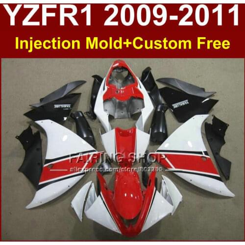 White Motorcycle body parts for YAMAHA fairings YZFR1 2009 2010 2011 Injection YZFR1 09 10 11 12 R1 bodyworks YZF1000 R1 +7Gifts