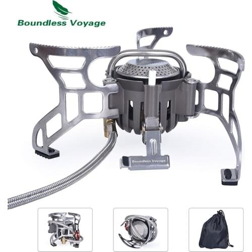 Boundless Voyage Outdoor Camping Folding Gas Stove with Lgniter Portable Foldable Aluminum Alloy Cooker 3500W