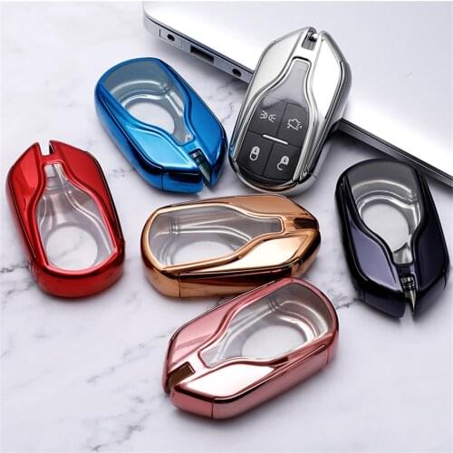 360° Protection TPU Car Key Case For Maserati Ghibli Spoiler key Men emblem Key Cover Anti-wear Transparent Key Shell