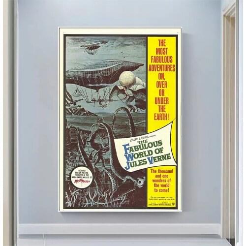 CP1025 The Fabulous World of Jules Verne Classic Hot Movie Print Silk Fabric Poster Indoor Wall Art Decor Gift