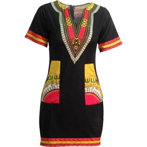 European and American fashion high-stretch digital printing bag hip dress