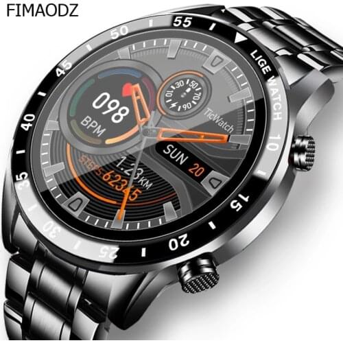 FIMAODZ Smart Watch 2021 Fashion Full Circle Touch Screen Men Waterproof Sport Fitness Watch Luxury Bluetooth Phone SmartWatch