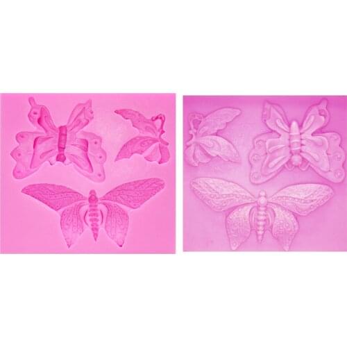 M0368 Butterfly Silicone Mold Shaped Fondant Cake Mould Backware Baking Cooking Tools Sugar Cookie Jelly Pudding Decor