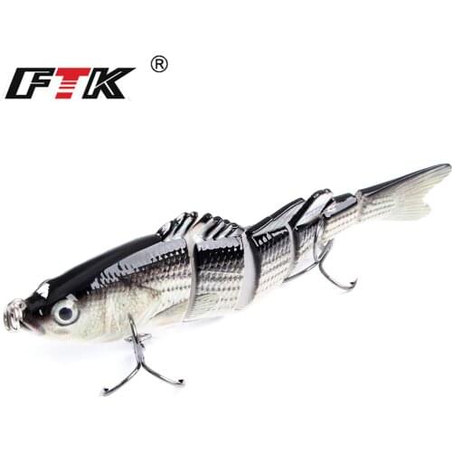FTK 1pc Fishing Lure 150mm 40g Sinking 6 Segments Jointed Lure Fishing Hard Lure Swimbait Crankbait Wobblers Bass Fishing Baits