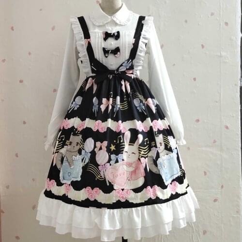 Gothic lolita dress 2020 new lolita sleep doll skirt girl lolita skirt cosplay japanese cute suspender vestido lolita dress