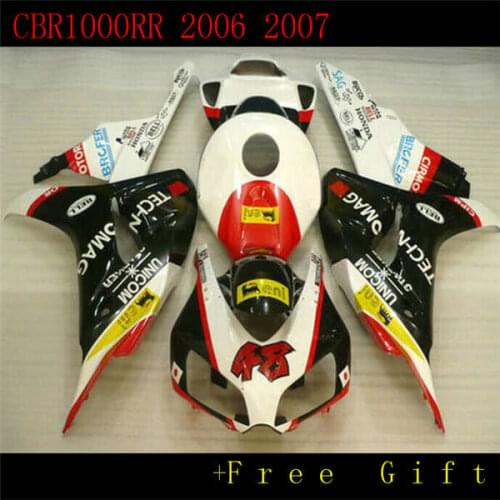 Km blue red Fairing Fit For 2006 2007 CBR 1000RR 06 07 ABS Set green orange red white black grey gold purple Bodywork Kit